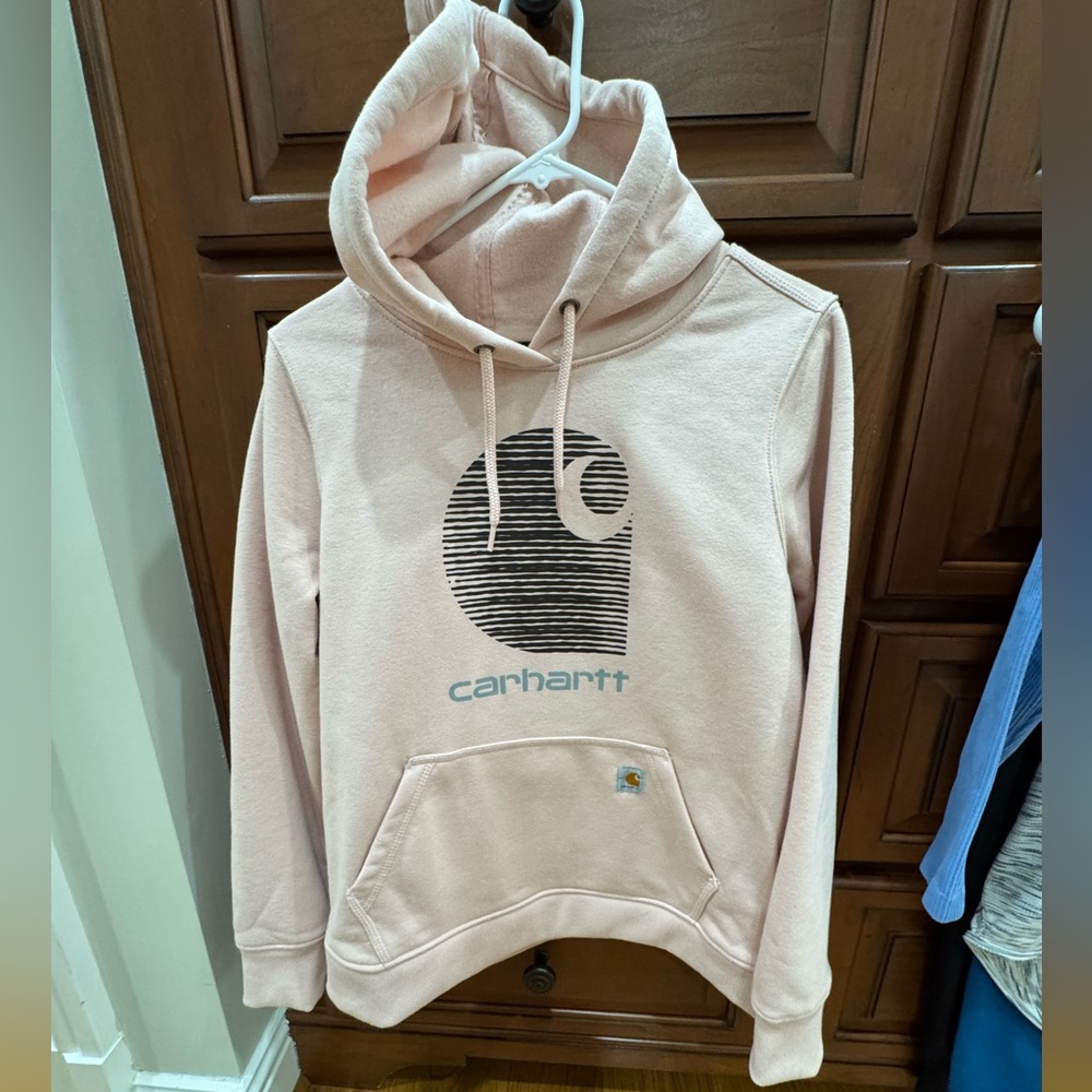 Girls - Carhartt Light Pink Logo Hoodie